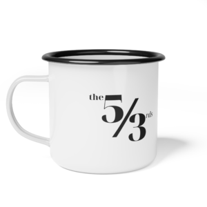Stylish Enamel Camp Cup with 5/3rds Design - Perfect for Camping, Outdoor Adventures, or Home Use - Great Gift Idea